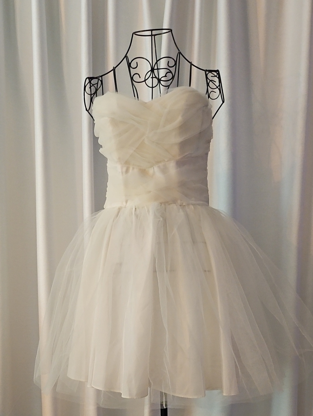Steppin' Out Cream Strapless Tulle Party Dress